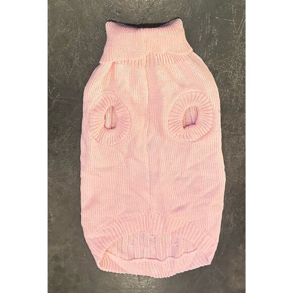 New Dog Pullover Pink Knit Sweater, Pet Sweater for Small Dogs, Dog Clothes XL - Picture 2 of 4